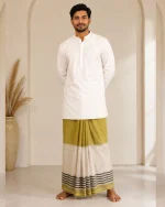 প্রিমিয়াম টু-পার্ট লুঙ্গি - জলপাই