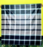 প্রিমিয়াম কালো-সাদা চেক স্ট্রাইপ লুঙ্গি - Image 2